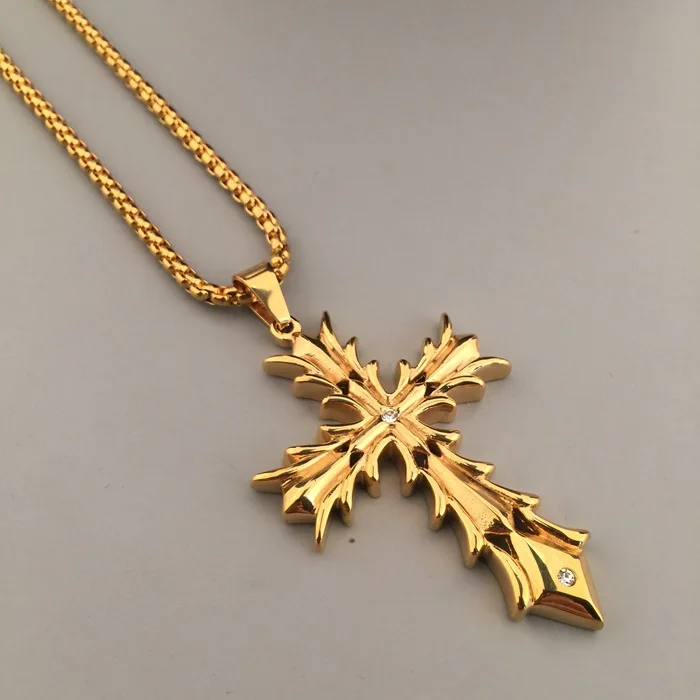 

20160520 New Style Trend Hiphop Hip Hop Nightclub Performance Bar Hip Hop Necklace Tree Cross 28