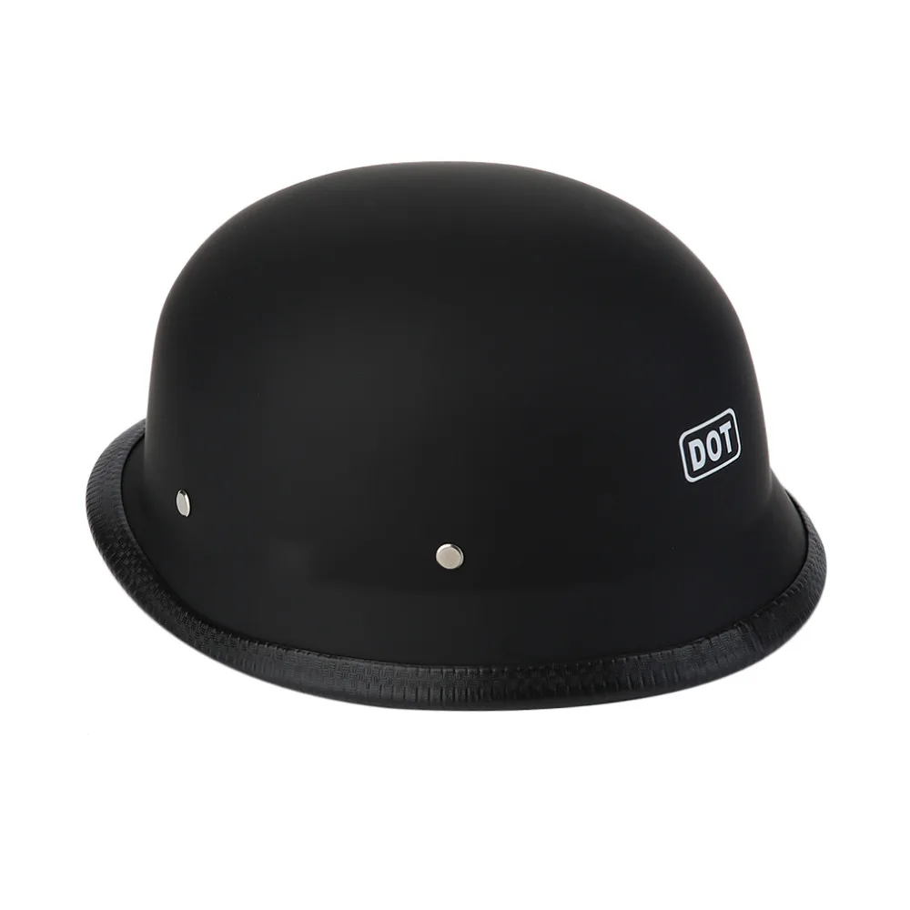 

2018 M/L/XL Half Face German Helmet Motorcycle Helmet Matte Black German Style Vintage Motorcycle Helmet Comfortable Durable Hot