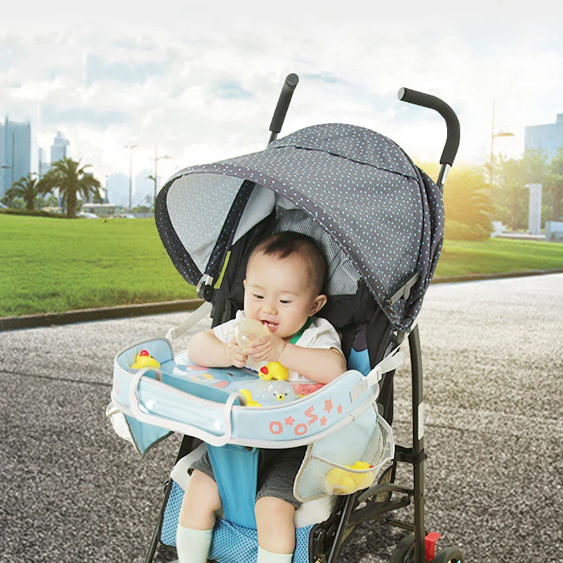 Waterproof Child Baby Car Seat Tray Stroller Kids Toy Infant Car Folding Table Toddler Food Water Holder Desk In-car Accessories