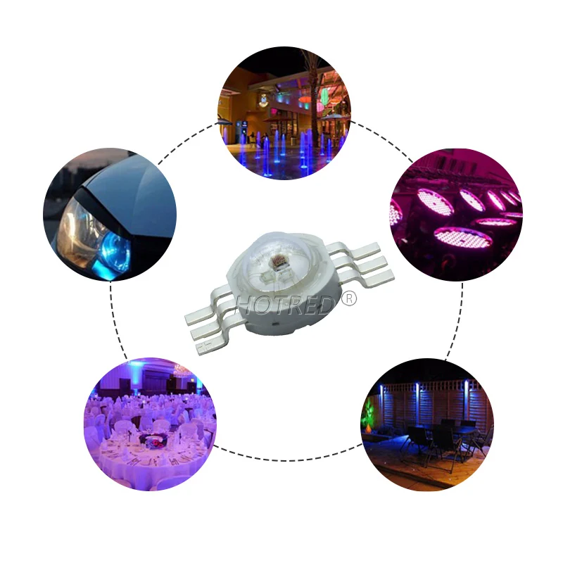 RGB RGBW RGBWW RGBWY RGBWYV LED COB 칩 3W 4W 5W 6W 8W 9W 10W 12W 15W 18W 다채로운 3 6 9 12 15 18W 와트 무대 조명 구슬