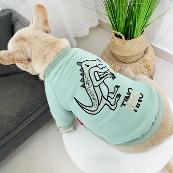 

Plus Velvet Dog French Bulldog Parent-child Fitted Bib Birch Kitten Polar Fleece Cotton Coat Corgi Pet Blue Cat Dog Clothes