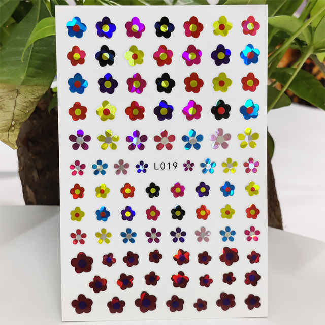 Nail Sticker Waterproof Shining Stickers for Nails Sweet Watermelon Popsicle Fruit Nail Art Decoration Aurora Silver Design