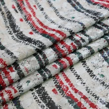 50 см* 110 см натуральная ткань креп-Жоржет серебряные жаккардовые Швейные материалы парча металлик полосатый печатных платье DIY