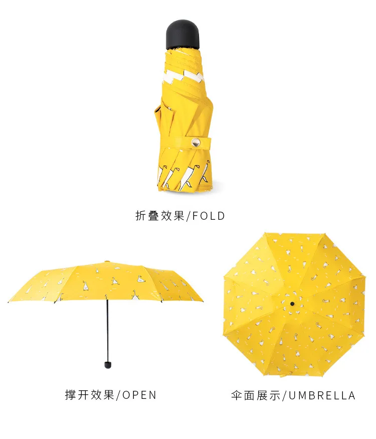 Ultra-Light Half off College Style Sun-resistant UV-Protection Women's Sun All-Weather Umbrella Dual Purpose INS Simple MORI Ser