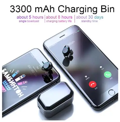 G02 TWS 5,0 Bluetooth 9D стерео наушники беспроводные наушники IPX7 водонепроницаемые наушники 3300 мАч светодиодный умный внешний аккумулятор держатель для телефона