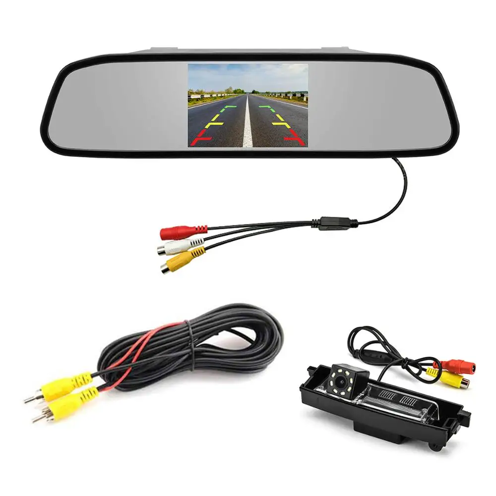 Car 4.3 inch TFT in Mirror Monitor and LED Adjustable Angle Rear View