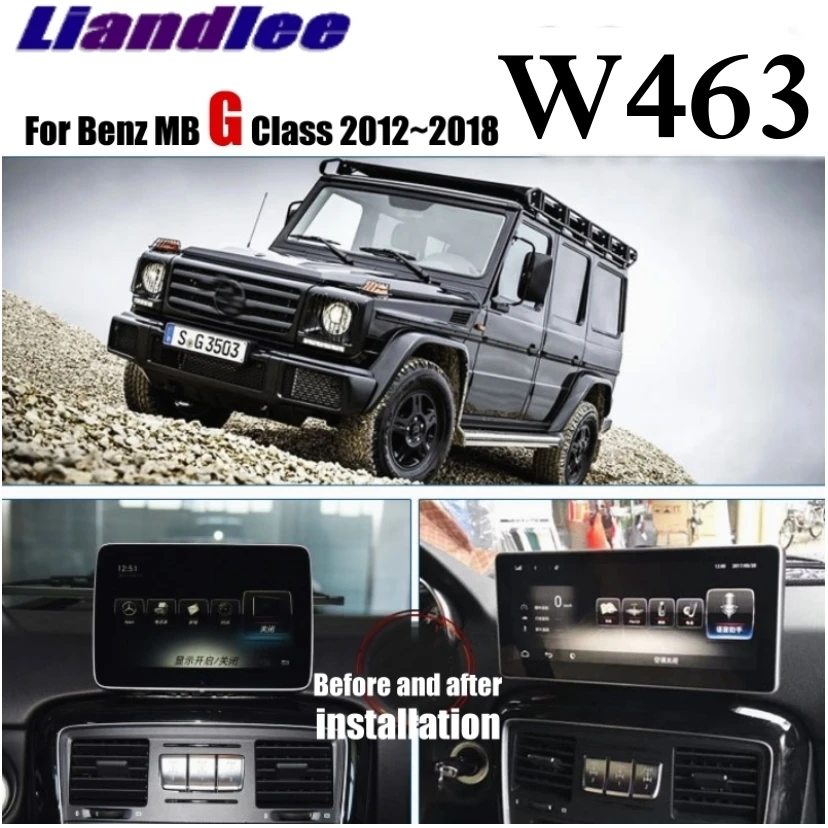 Liandlee автомобильный мультимедийный плеер NAVI CarPlay для Mercedes Benz MB G Class G63 G350 G500 W463 2012 ~