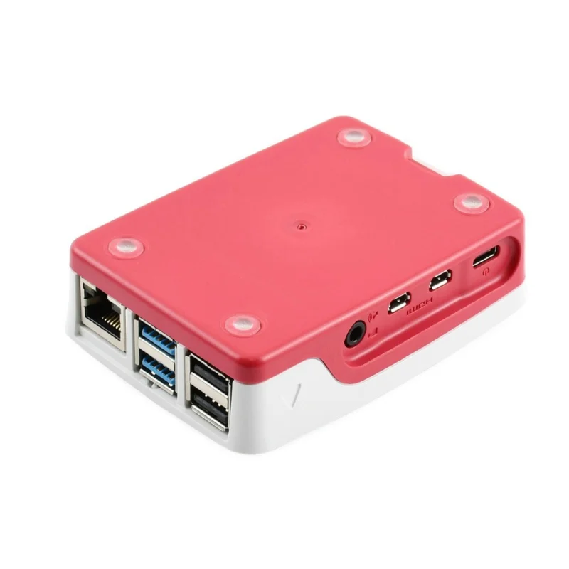Официальный чехол Raspberry Pi 4 model B из АБС пластика красного и белого цветов