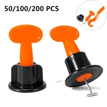 50 шт. керамический напольный настенный строительный инструмент многоразовые плитки выравнивания прокладки системы комплект с 1 шт. гаечный ключ