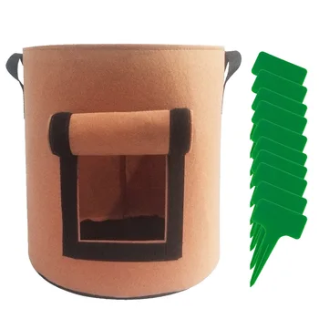 

Vegetables Fruits Agriculture Tomato Carrot Non Woven Fabric Access Flap Garden Planter Home Plant Containers Potato Grow Bags