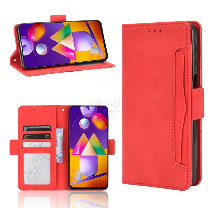 Wallet Cases For Samsung Galaxy M31S Case Magnetic Closure Book Flip Cover For Samsung M31S Leather Card Photo Holder Phone Bags