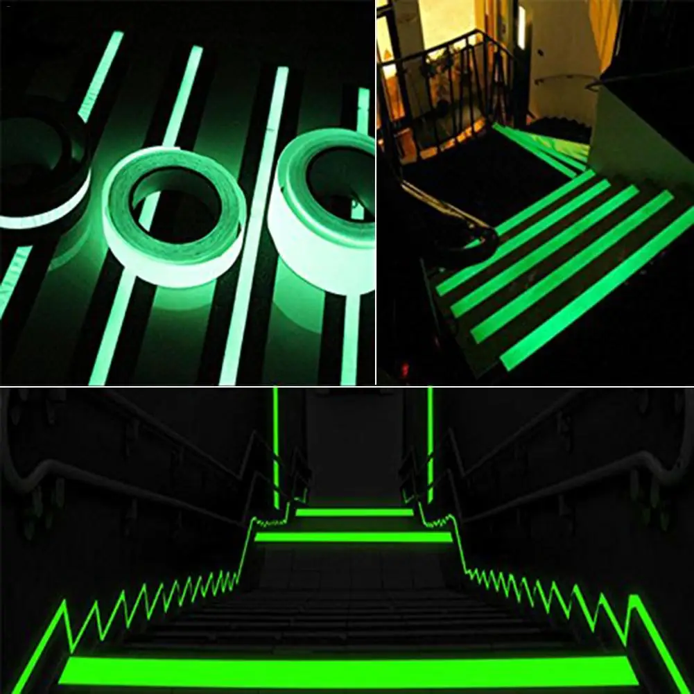 Luminous Tape Stairs Guide Self-illuminating Warning Tape Multifunctional Self-adhesive Tape Home Decor Used On Floors Stair