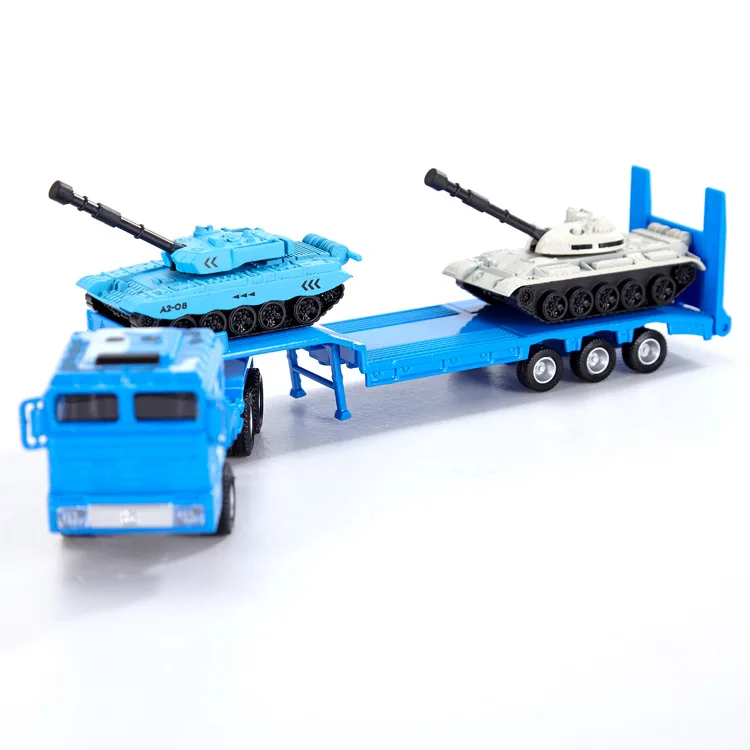 

Static Children Toy Car Model Cadeve 685059 Alloy Military 1: 64 Tow Strap Small Tanks Freight Truck