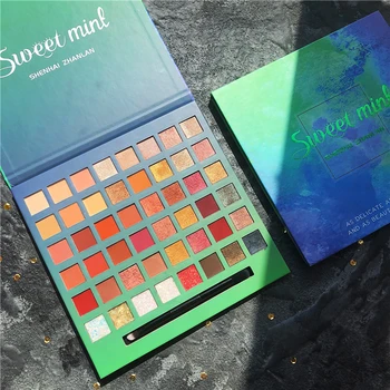 

48 Color Green Glitter Eyeshadow Palette Shimmer Matte Pigmented Powder Eye shadow Pallete Metallic Eyes Makeup Pallete Cos