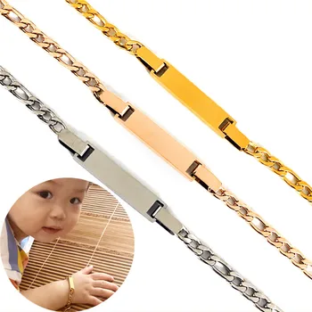 맞춤형 스테인레스 스틸 아기 팔찌, 여아 및 남아용 생일 이름 맞춤 선물, 이름 도금 팔찌 손목 밴드