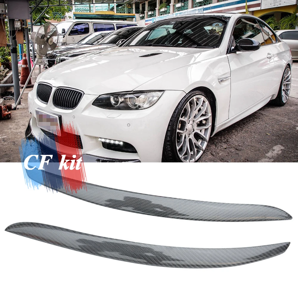 

CF Kit Real Carbon Fiber Front Headlamp Eyebrows Car Eyelid For BMW E92 3 series 2008 -car styling Car Accessories Factory Sales