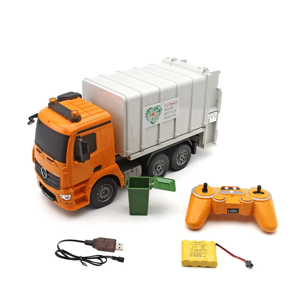 Двойной E E560-003 1/20 2,4G 8CH RC автомобиль EP уборка мусоровоз со светодиодный светильник RC автомобиль RTR модель транспортных средств