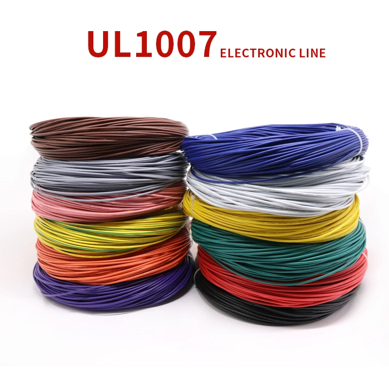 Green Equipment Wire DIY Electrical Wire Flexible Cable UL1007 16/18/20~30AWG 