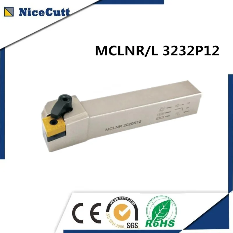 Nicecutt External Turning Tool Holder MCLNR3232P12；MCLNL3232P12 For CNMG Series Insert High Quality Free shipping