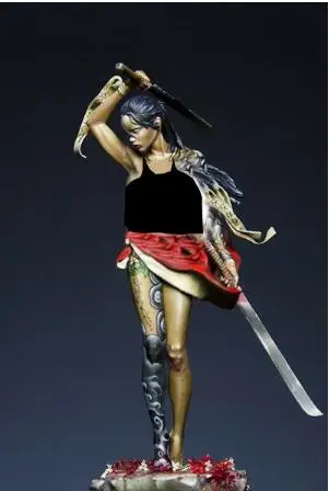 1/24 75 мм Beautifull warrior Death модельная фигурка из Смолы миниатюрный gk Неокрашенный в