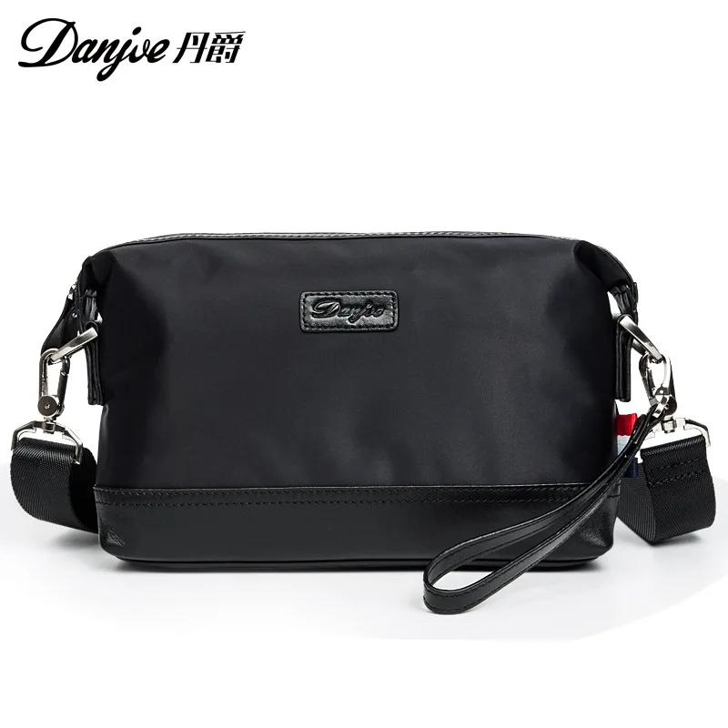 

2019 New Products Hot Selling Men Cross Oxford Cloth with First Layer Cowhide Leather Single-shoulder Bag Cross-body Clutch Bout