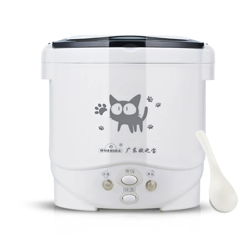 

2019 NEW 1L Electric Mini Rice Cooker MultiCookers Portable Rice Cooker With Household 220V 110V Car 12V Truck 24V Multi cooking