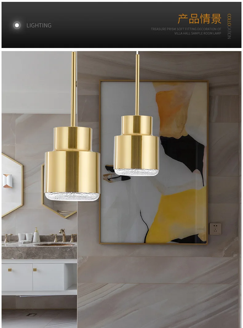 Современный светодиодный металлический подвесной светильник из кованого железа, стеклянный круглый шар, латунный стержень, подвесной светильник для гостиной, кухни, Скандинавское освещение
