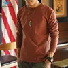 340g Heavyweight Male Solid Color Long Sleeve High Quality Thick Cotton T-shirt Men Casual Loose Japan Style Minimalist Tops Tee ► Photo 2/5