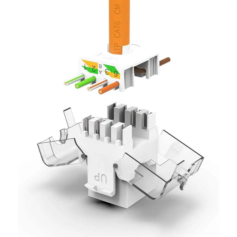 Устройство AMPCOM 10 шт. в упаковке с разъемом для ключей CAT6 без инструментов RJ45 UTP
