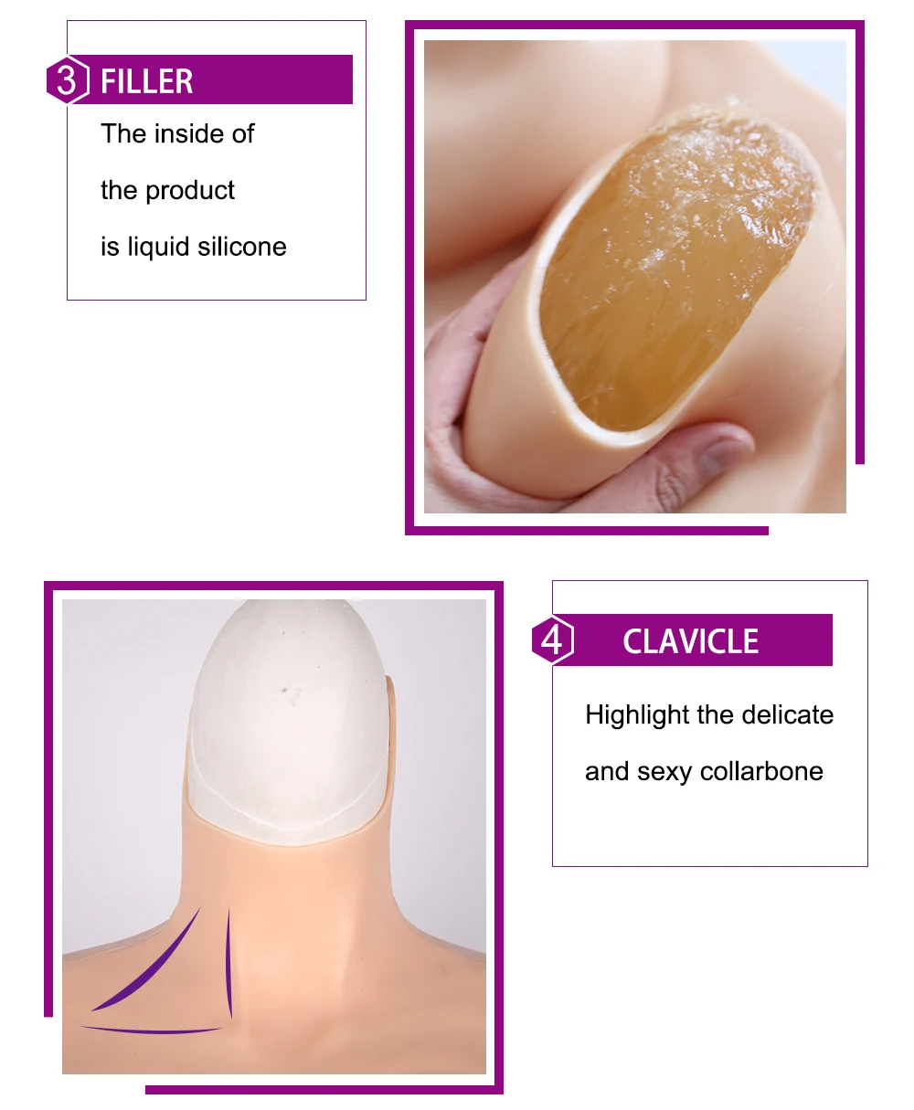 EYUNG Top quality E Cup Realistic Silicone Breast Form Artificial Boobs Enhancer Crossdresser chest for man shemale Trandsgender (4)