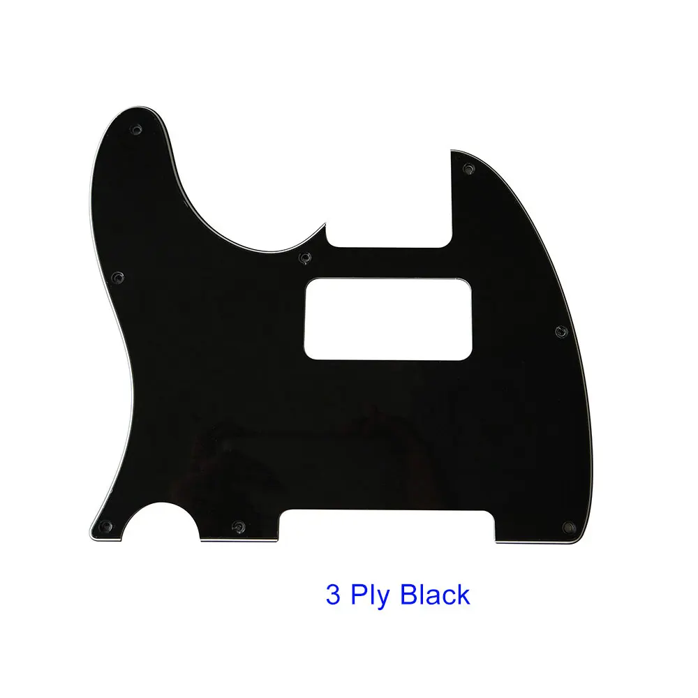 Pleroo Custom Guitar pickgaurd-для левшей 8 винтовых отверстий Tele с tv jones Guitar Pickguard Scartch Plate - Цвет: 3Ply Black