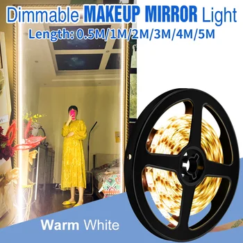 

USB 12V Vanity Mirror Light LED Makeup Lamp USB Cosmetic Lights Hollywood Dimmable Lamp Dressing Table 5M Waterproof For Bedroom