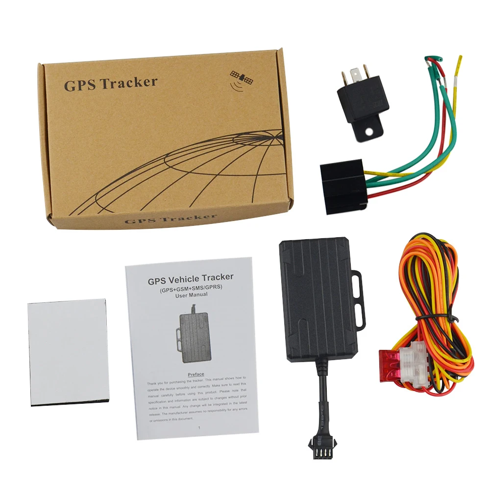 With box with relay Мини gps мотоцикл автомобиль gps трекер gps GSM GPRS анти-потеря монитор в реальном времени отслеживающее устройство LK210 gps трекер Автобус Грузовик - Цвет: With box with relay