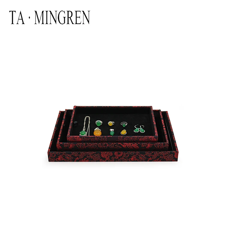 

Lowest Price Chinese Style Fashion Oem Ring Earrings Pendant Jewelry Velvet Tray