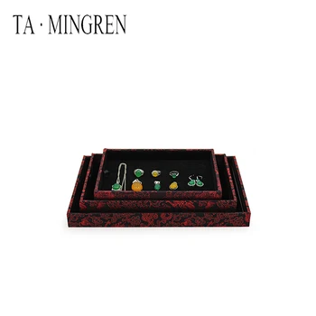 

Lowest Price Chinese Style Fashion Oem Ring Earrings Pendant Jewelry Velvet Tray