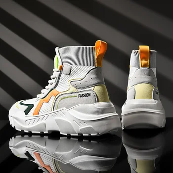 

black breathable Mens men platform top leather white High 2020 Sneakers barbati designer summer high Sneaker vintage mesh shoes