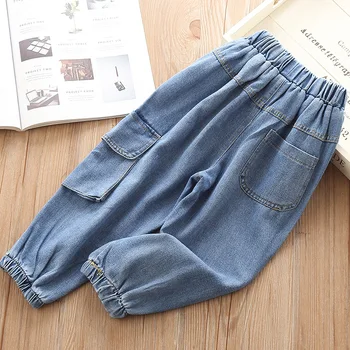 

Trend Girls' Jeans Autumn New Ocean Children's Wear Female Baby Loose Radish Harlan Trousers Children's Pants