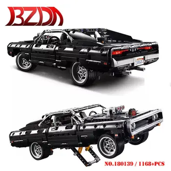 

BZDA Speed champion city car 1970 Dodge and T1 camper Building Blocks MOC car Model Building Blocks Kids Toys Birthday Present