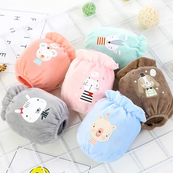 

1Pair Cute Children's Cartoon Flannel Oversleeves Oil-Proof Clothes Protection Accessories for Autumn and Winter