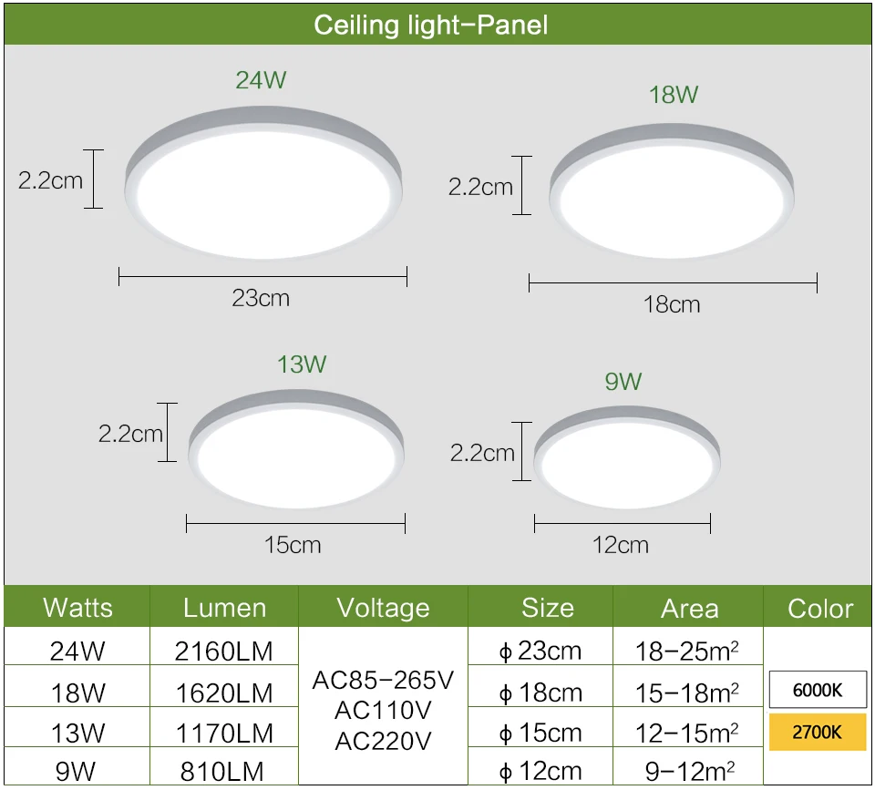 bathroom ceiling light LED Ceiling Lamp 48W 36W 24W 18W Lustre Natural lights for Ceiling Chandelier 120V 220V Living room Dining room Lamp Home Decor down lights