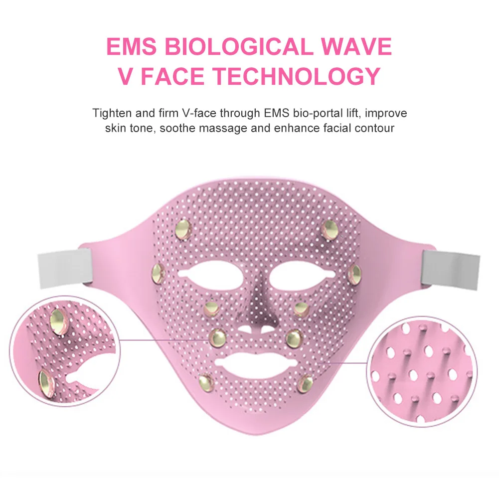 Massager da Beleza Face da Tampa Elétrica Vibração Rosto Completa Anti-rugas Face Levantamento Creme Absoption Instrumento Massageador Facial Ems 12 Completa Face Da Tampa Anti-rugas Face Levantamento