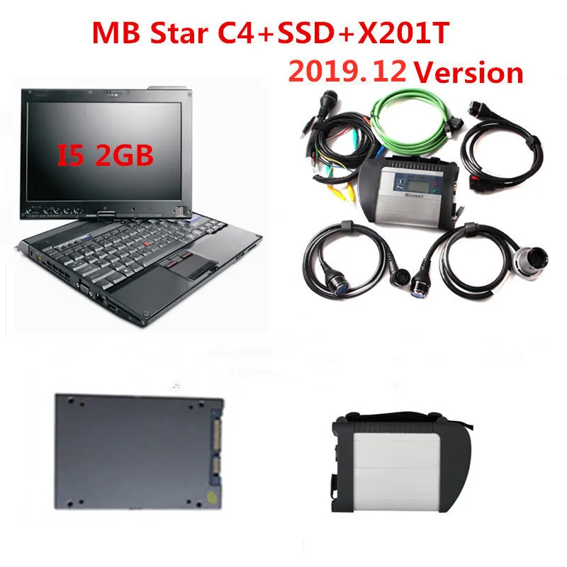 Лучшее Качество MB Star C4 SD соединение с программным обеспечением,12 Vediamo 512GB SSD Star диагностический инструмент с X201T Ноутбук готов к использованию