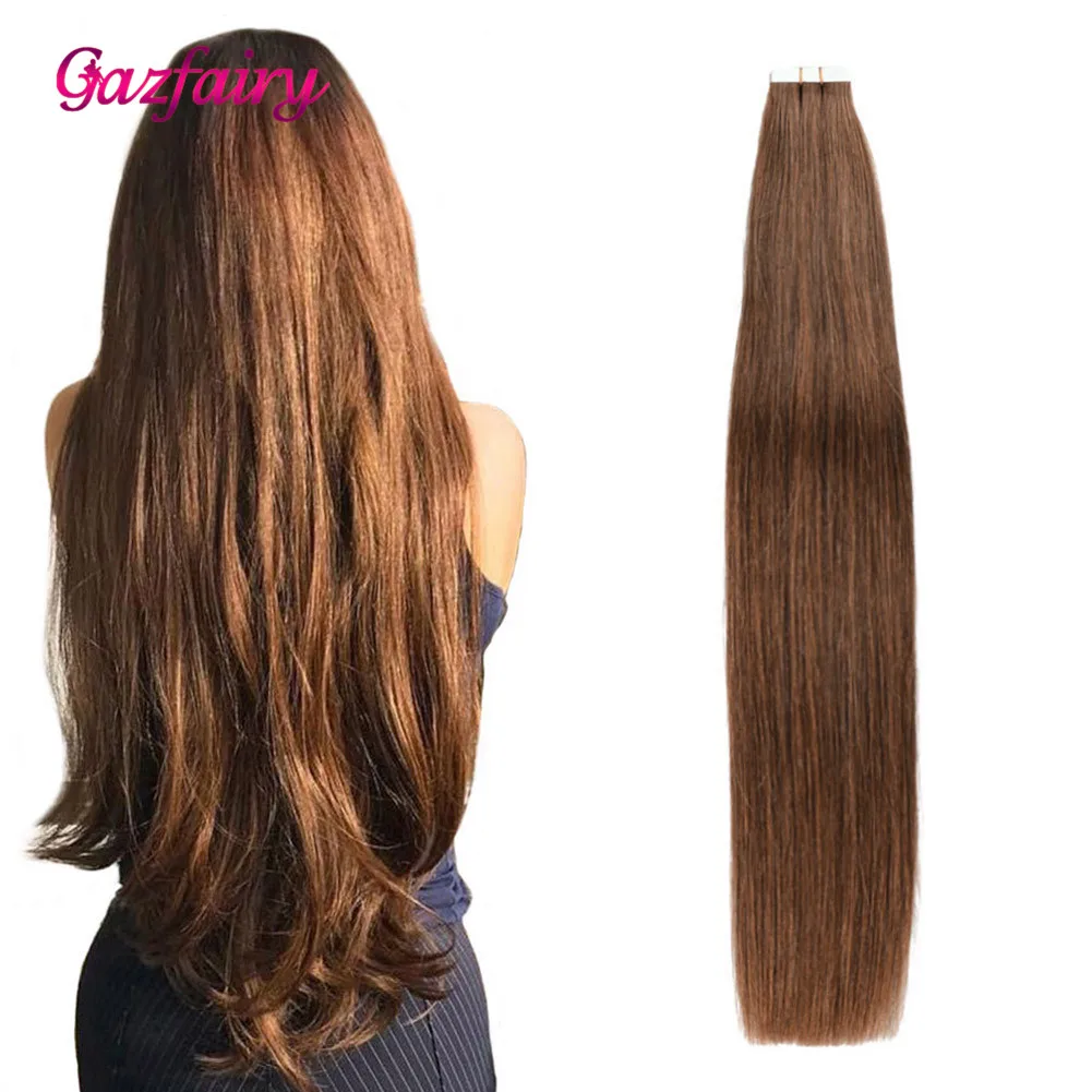 Gazfairy ленты в remy волосы для наращивания 2 5 г/шт. 20 &quotНастоящая кутикула