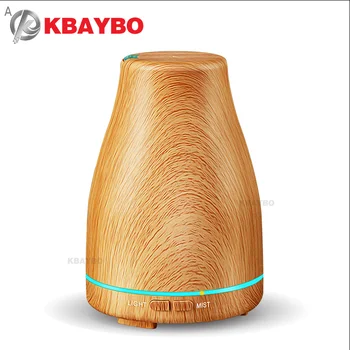 

120ml Ultrasonic Air Humidifier Essential Oil Diffuser Aroma Lamp Aromatherapy Electric Aroma Diffuser Mist Maker forLight Wood