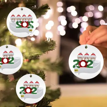 

Christmas Personalized Ceramic Pendant Survive's Home Christmas Decoration navidad DIY Name Blessings Christmas Tree home decor