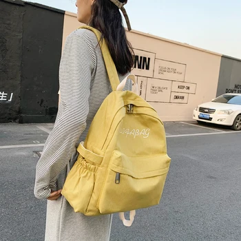 

6 Colors High Quality Waterproof Nylon Women's Backpack Fashion Female Travel Backpack for Teenage Girls Schoolbag Book Mochila
