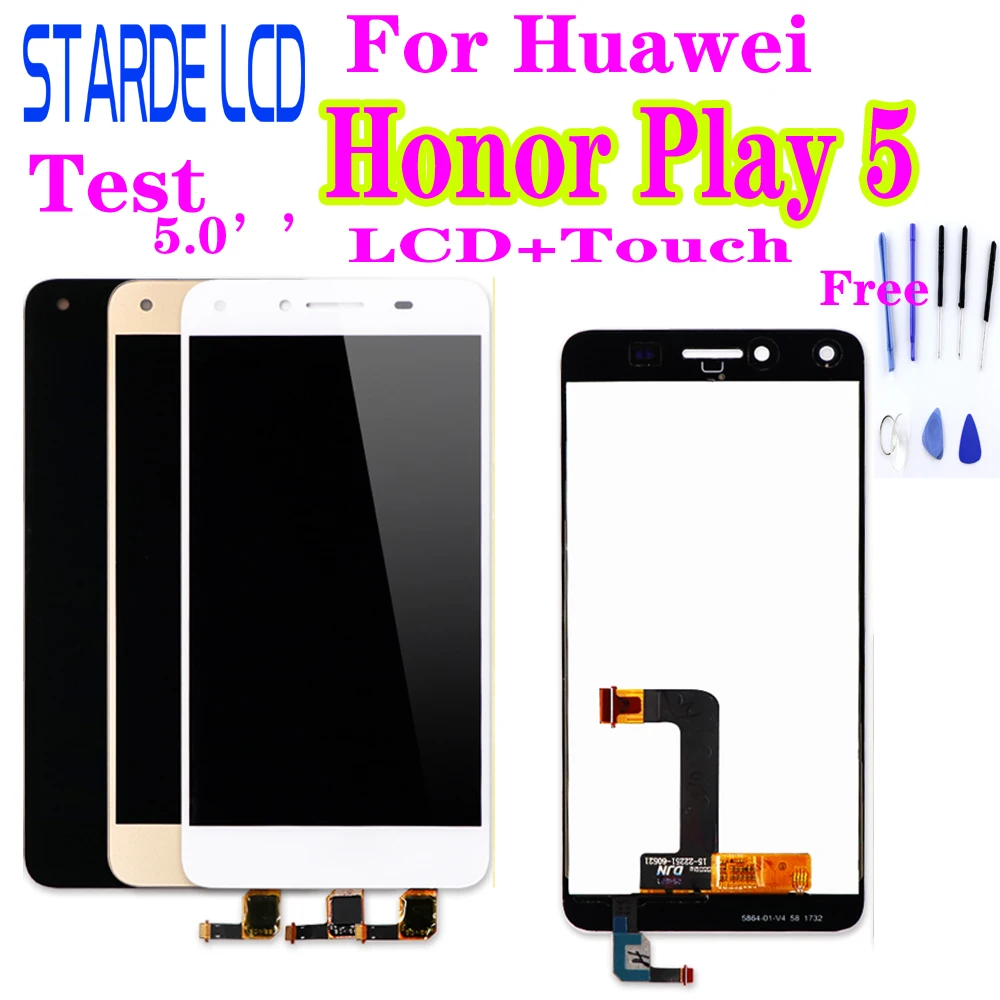 

5.0 inch For Huawei Honor Play 5 LCD Display and Touch Screen Digitizer Assembly Replacement +Tools
