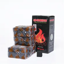 Cocobrico Charcaol 96 шт. Быстрый светильник для сжигания кальяна Charcoals Coal Touch Silver Chicha Narguile натуральный уголь для труб