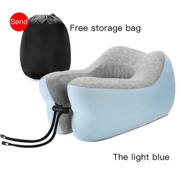 

1 Pcs U-shaped Pillow Slow Rebound Memory Cotton Lunch Break Travel Travel Convenient To Carry Comfortable Soft 4 Color Optional