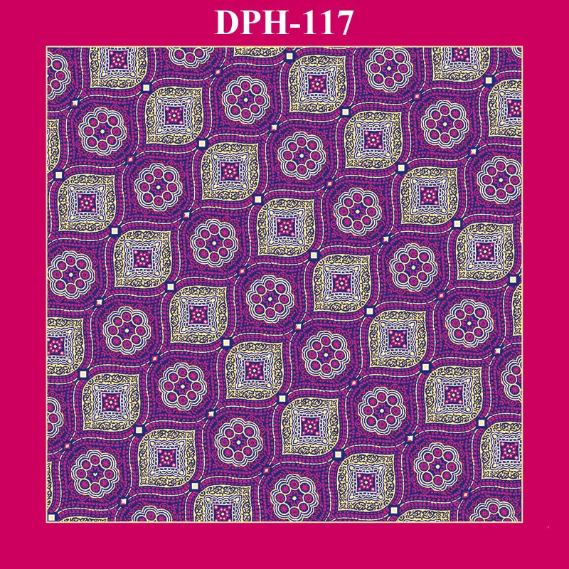 Tailor Smith New Designer Pocket Square Handkerchief Houndstooth Floral Paisley Strip Printing Soft Handkerchief Men Chest Towel